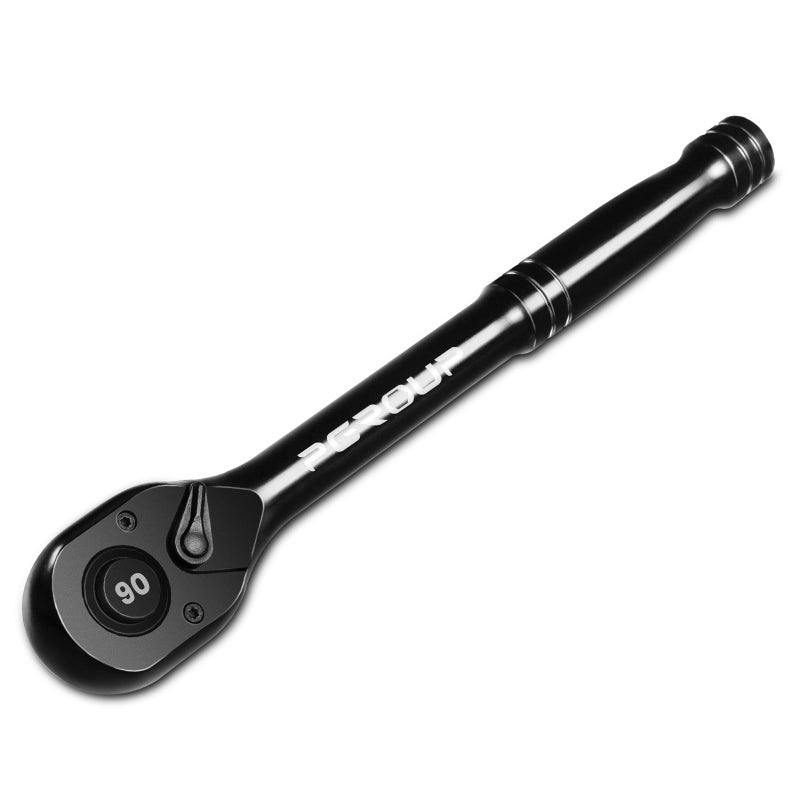 pgroup 3/8-Inch Drive Ratchet Wrench  90 Tooth Reversible Ratchet  4-Degree Swing  Ergonomic Handle  Chrome Alloy Made  Quick Release Ratchet Wrench for Repairing  Home  DIY - Image 1